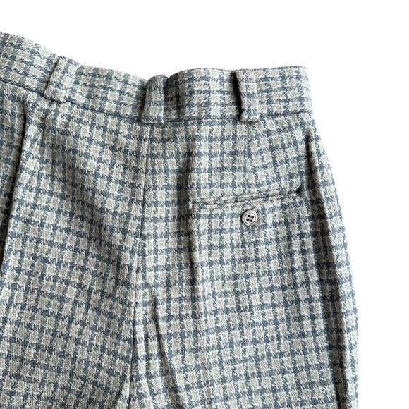 Vintage JH Collectibles Women's 100% Wool Trousers Plaid Beige Sz 6 Made in USA - Picture 10 of 11